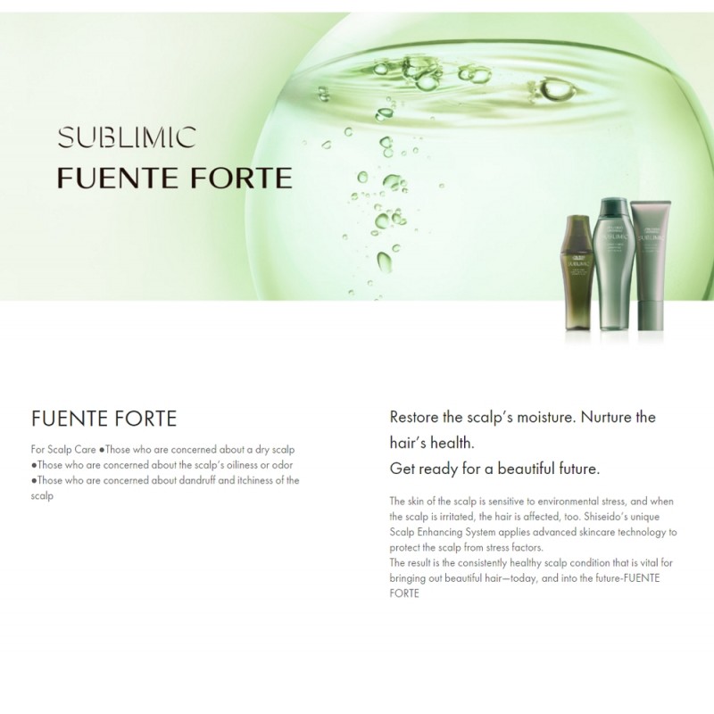 Original Shiseido Professional Sublimic Fuente Forte Shampoo (Dandruff Scalp) 500ml