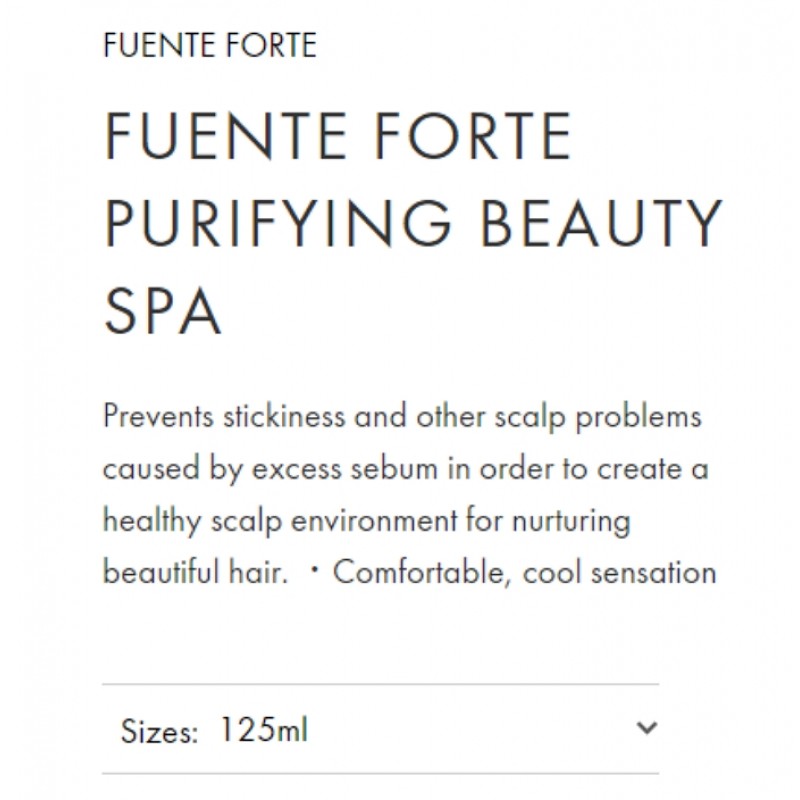 Original Shiseido Professional Sublimic Fuente Forte Purifying Beauty Spa 125ml
