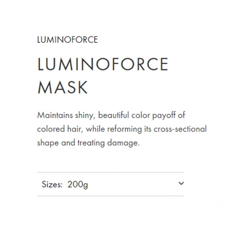 Original Shiseido Professional Sublimic Luminoforce Mask 200g